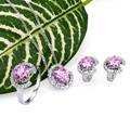 Platinum Cubic Zirconia Star Jewelry Set - CZ Jewelry Set 80820-06 (SZY421)